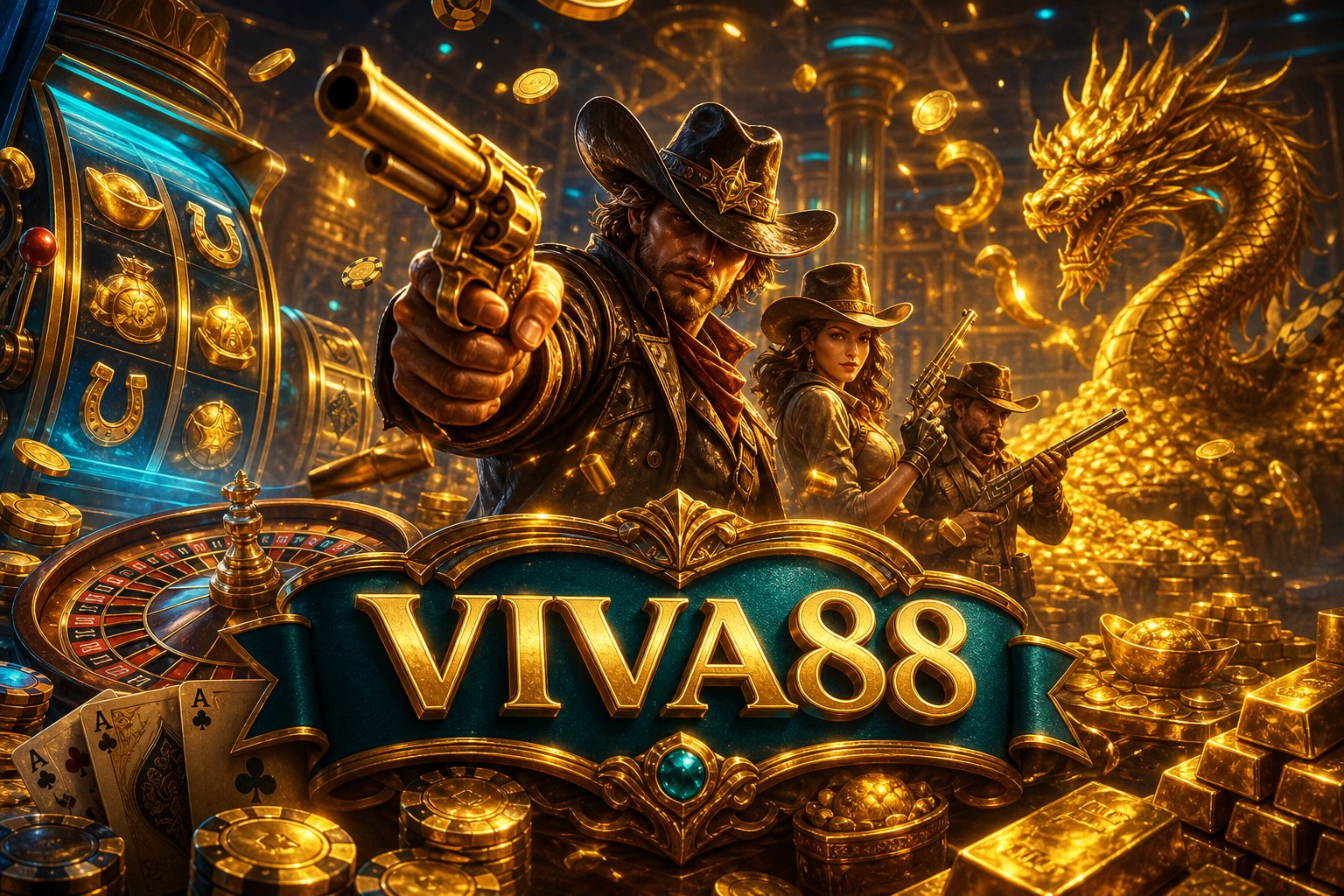 Giao diện trang chủ VIVA88 với các trò chơi nổi bật