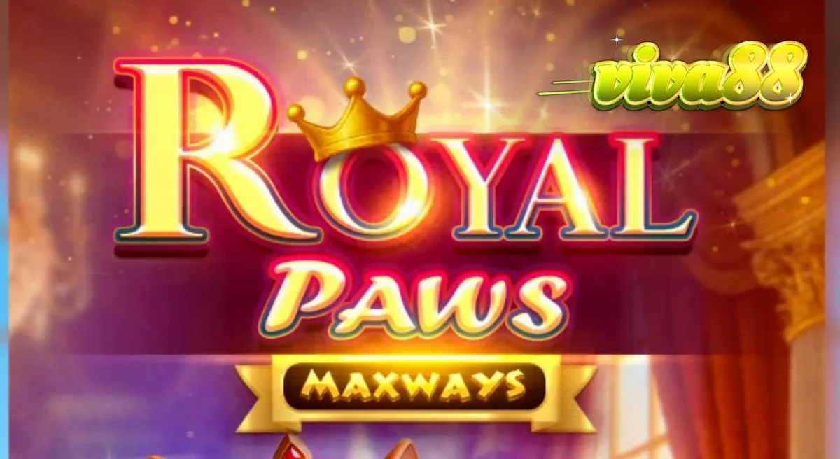 Giao diện trò chơi Royal Paws Maxways với chủ đề thú cưng hoàng gia